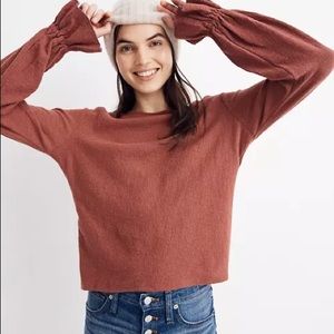 Madewell Texture and Thread Ruffle Cuff Top